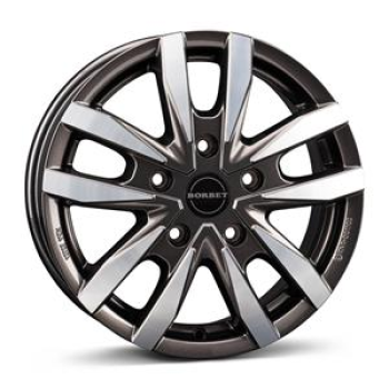 Borbet CW5 mistral anthracite glossy polished 6,5x16 5x120 ET60 CB65.1 R14 1260 kg