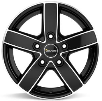 Avus AC-V51 Black Polished 7x17 5x114.3 ET45 CB66,1 60° 1250 kg