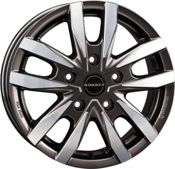Borbet CW5 mistral anthracite glossy polished 6x16 5x118 ET68 CB71,1 60° 1350 kg